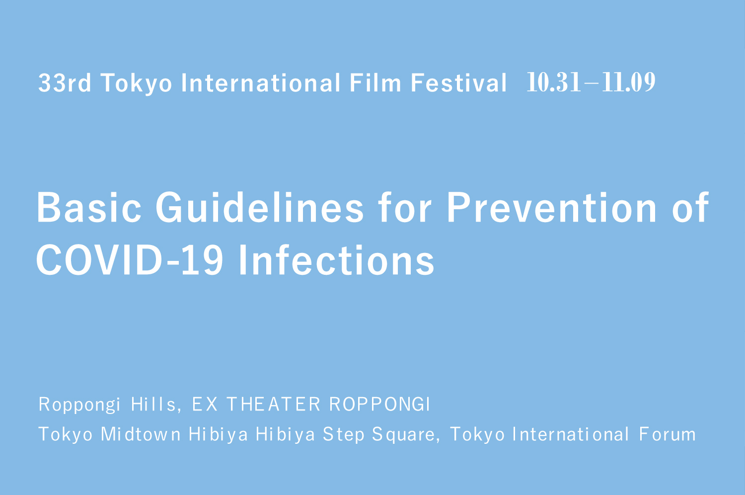 Basic Guidelines for Prevention of COVID-19 Infections